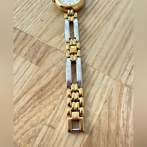 Vintage Michele ladies two toned dress watch NEW BATTERY - Picture 3 of 12
